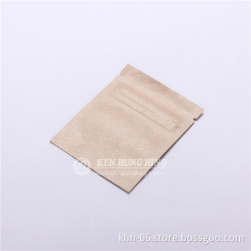 Multifunctional Three-Side Sealing Zipper Brown Kraft Paper Bags